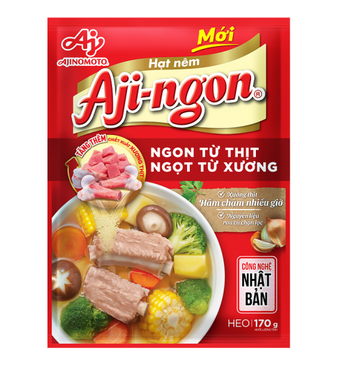 Hạt nêm Aji-ngon vị heo gói 170g