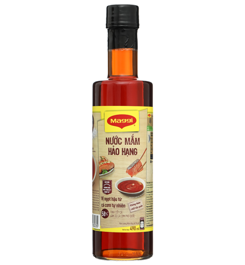 Nước mắm Maggi hảo hạng 18 độ đạm chai 490ml
